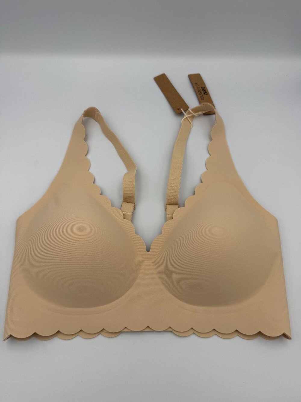 Celeste D'Or Curve Small Seamless Everyday Scalloped Jelly Bra Nude